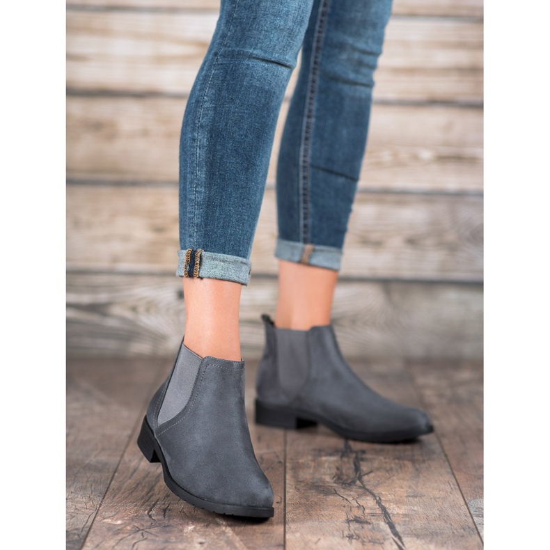 SHELOVET Suede Chelsea boots grey 1