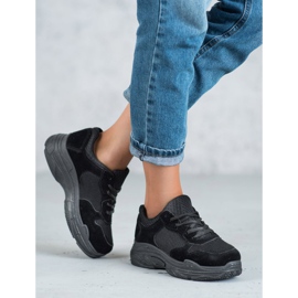 SHELOVET Lace-up Sports Shoes black 1 SHELOVET Lace-up Sports Shoes black 1