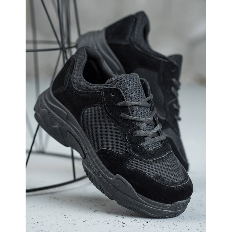 SHELOVET Lace-up Sports Shoes black 2 SHELOVET Lace-up Sports Shoes black 2