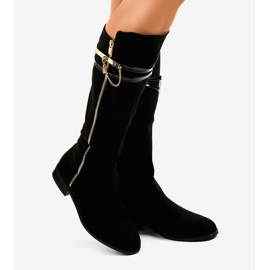 Black warm boots 7570-PG 2