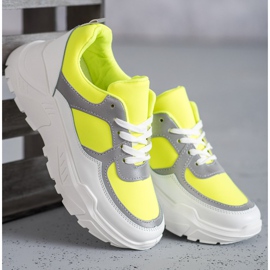 Ideal Shoes Neon Sport Shoes white multicolored yellow 1 Ideal Shoes Neon Sport Shoes white multicolored yellow 1