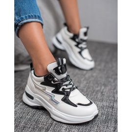 SHELOVET Sport shoes made of eco leather white multicolored 1