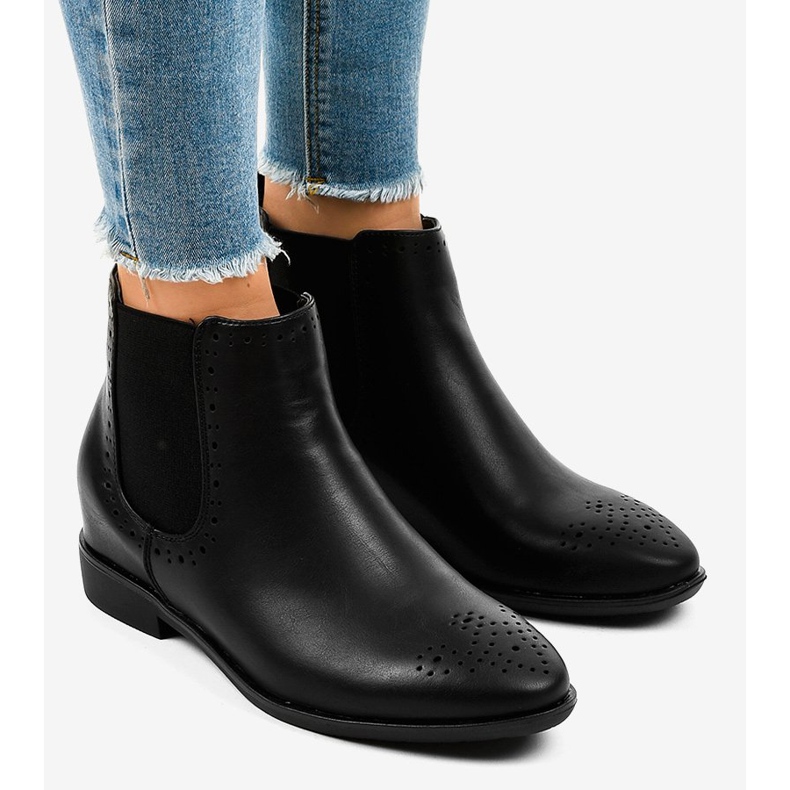 Black boots with elastic A-187 1