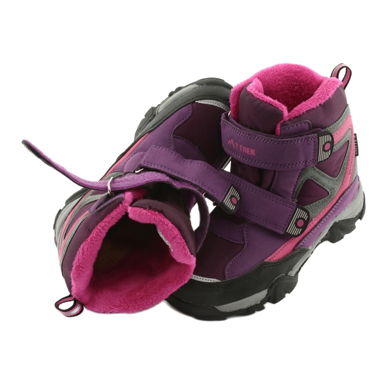 MtTrek Velcro boots with a membrane 18-501-011 purple pink grey 5