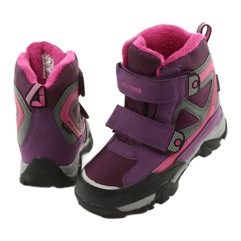 MtTrek Velcro boots with a membrane 18-501-011 purple pink grey 3
