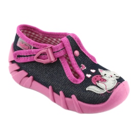 Befado children's shoes 110P348 navy blue multicolored pink 1
