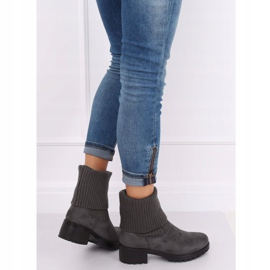 Gray Women's boots with a welt ZX2804 Gray grey 2