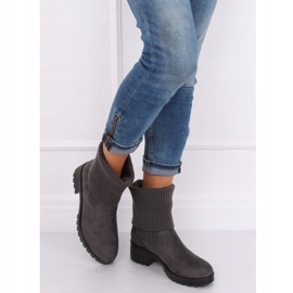 Gray Women's boots with a welt ZX2804 Gray grey 1