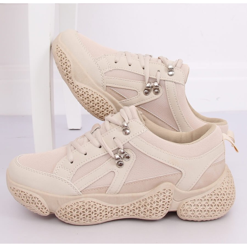 Beige BD-5 Beige sports shoes 2