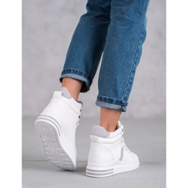 SHELOVET Women's white sneakers 1