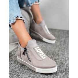 SHELOVET Love sports shoes grey 1