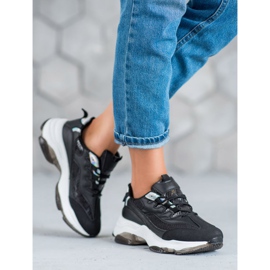 Kayla Snake Print Tied Sneakers black 1