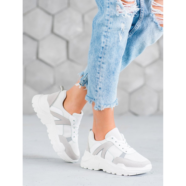 SHELOVET Tied Footwear On The Platform white 1