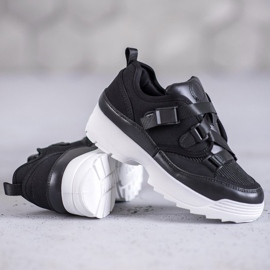 SHELOVET Black Fashion Sport Shoes 1