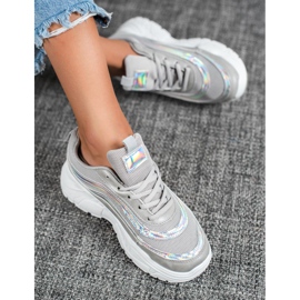 SHELOVET Light gray sports shoes grey 1