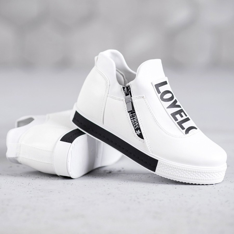 SHELOVET Love sports shoes white 1
