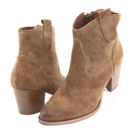 Anabelle 1466 Camel suede cowboy boots brown 3 Anabelle 1466 Camel suede cowboy boots brown 3