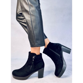 Black 8B882 Black high-heeled boots 2