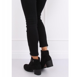 Black women's high-heeled boots 8B982 Black 1
