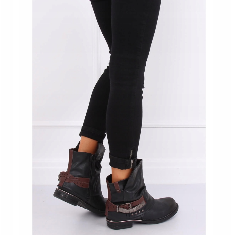 Black military boots LL-165P Black 1