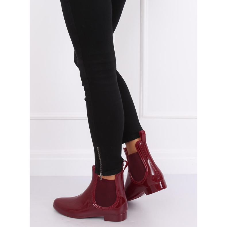 Women's maroon ZA-3 Wine galoshes red 2