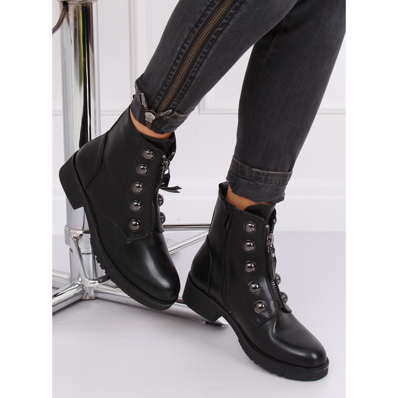 Military boots black LJ002 Black 2