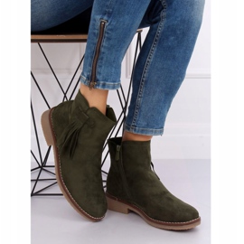 Green Jodhpur boots with fringes 8B907 Green 1