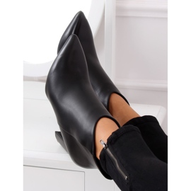 Black high-heeled boots NS059P Black 2