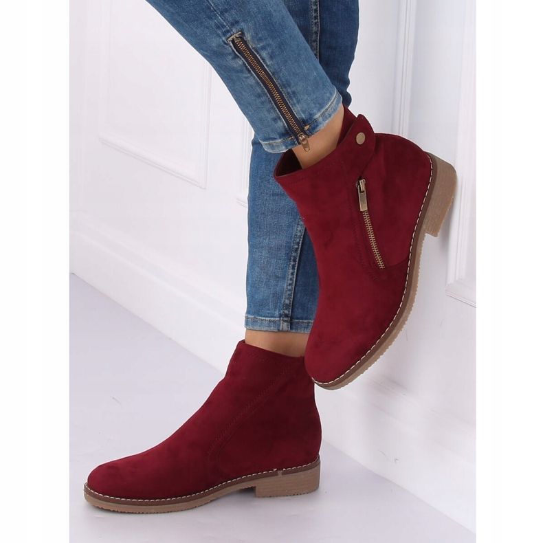 Maroon 8B908 Wine Jodhpur boots for women red 1