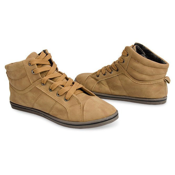 High Sneakers Konwers TD010 Camel brown 1