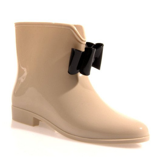 Wellington boots with a bow Y014 Beige 2