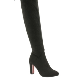 Black over-the-knee stretch boots Filippo 996 1