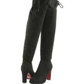 Black over-the-knee stretch boots Filippo 996 3