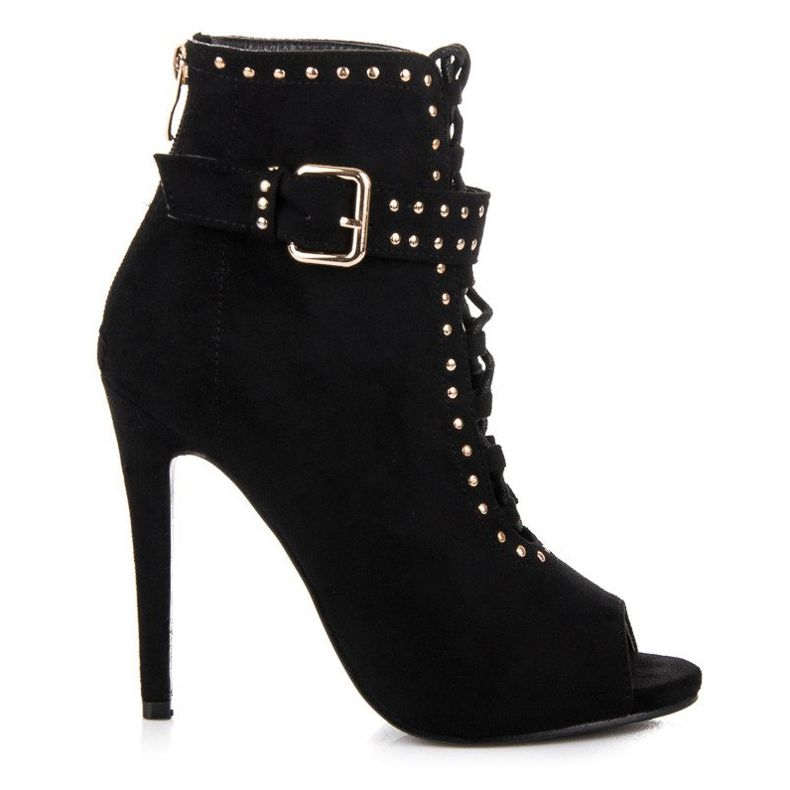 Seastar Suede Open Toe Boots black 2