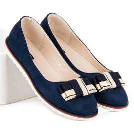 Suede ballerinas blue 2