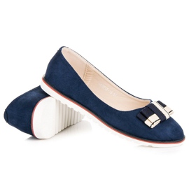 Suede ballerinas blue 1