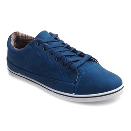 Fashionable High Sneakers TL345 Navy Blue 2