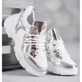 SHELOVET Comfortable Sports Shoes white grey 2 SHELOVET Comfortable Sports Shoes white grey 2