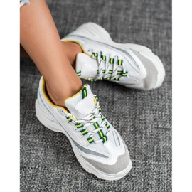 SHELOVET White Sneakers With Glitter 1