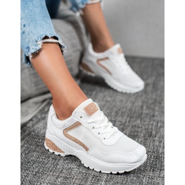 SHELOVET Sports Shoes With Glitter white 2