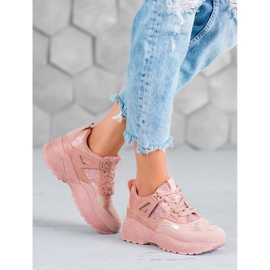 SHELOVET Pink Moro Sneakers 1