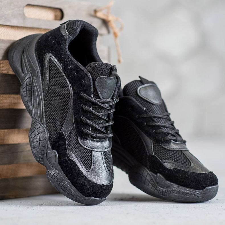 SHELOVET Women's Black Sneakers 1 SHELOVET Women's Black Sneakers 1