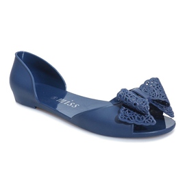 Meliski navy blue sandals with a Delmar bow 1
