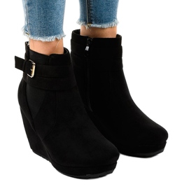 Black suede ankle boots CN826 1