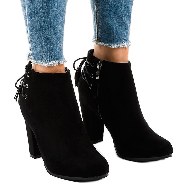 Black suede ankle boots on the JA75 post 1