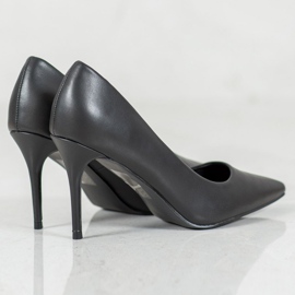 Diamantique Eco leather high heels black 1