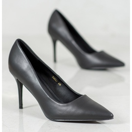 Diamantique Eco leather high heels black 2 Diamantique Eco leather high heels black 2