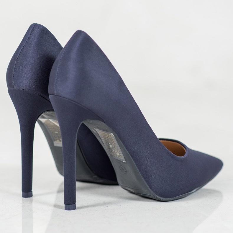 Diamantique Classic navy blue high heels 2