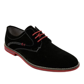Black elegant low shoes 6-688 1