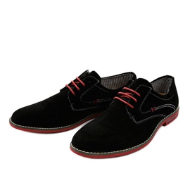 Black elegant low shoes 6-688 2